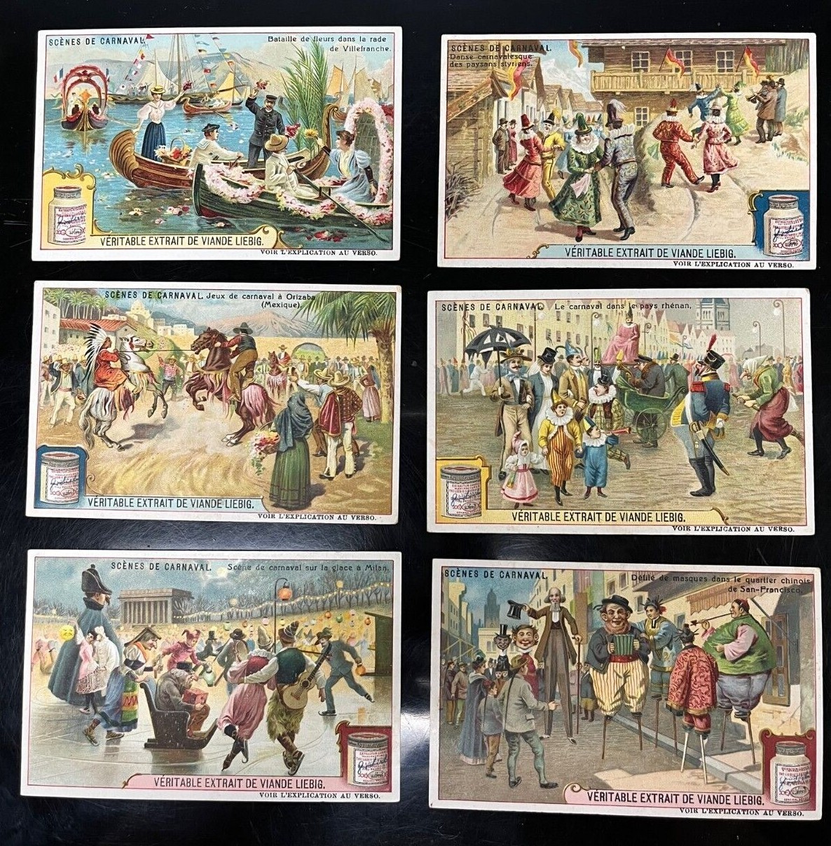Trade Card 1885 Véritable extrait de viande Compagnie LIEBIG Trade Card 1885 Véritable extrait de viande Compagnie LIEBIG