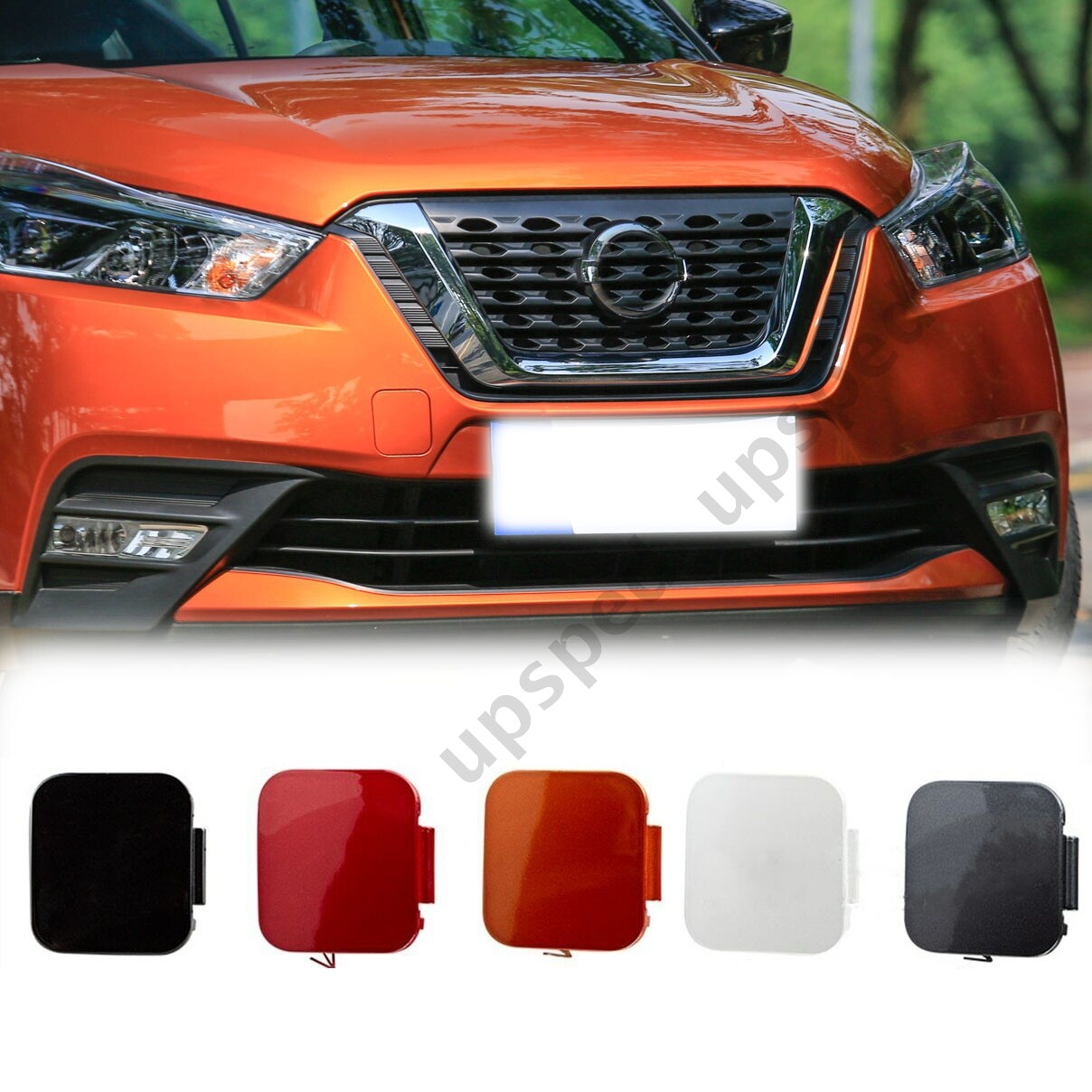 Front Bumper Tow Hook Hole Eye Cover Cap For Nissan KICKS 2018