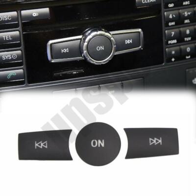Black Volume Button ON Button Cover Trim For Mercedes Benz C E GLK CLS ML Class