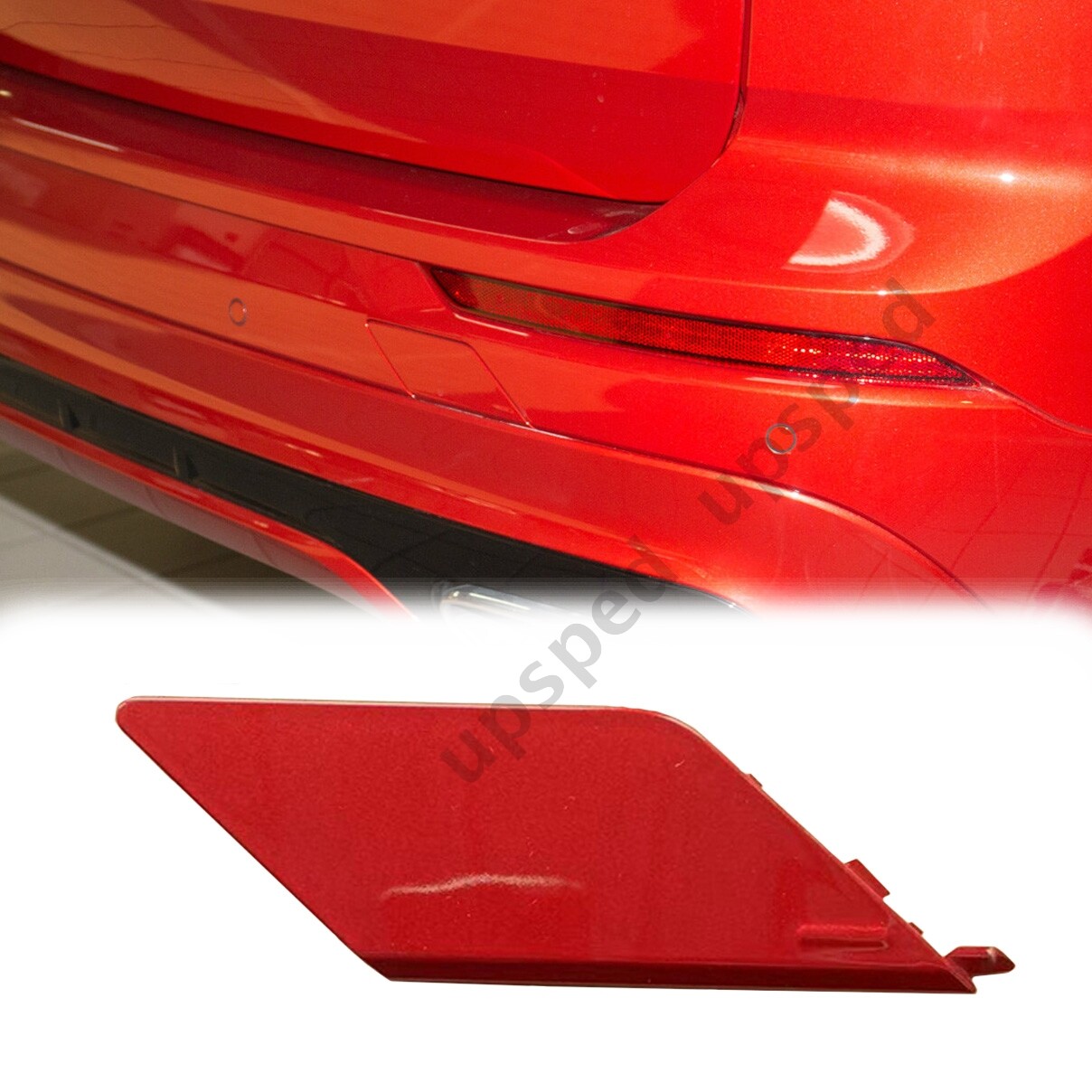 Red Rear Bumper Tow Hook Eye Cover For VOLVO XC60 2018-2023