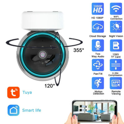 360° WiFi Indoor Security Camera 1080P Full HD Wireless Security Camera System Q