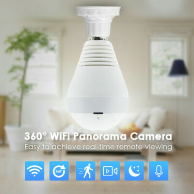 360 wifi fisheye panoramic camera bulb 2025