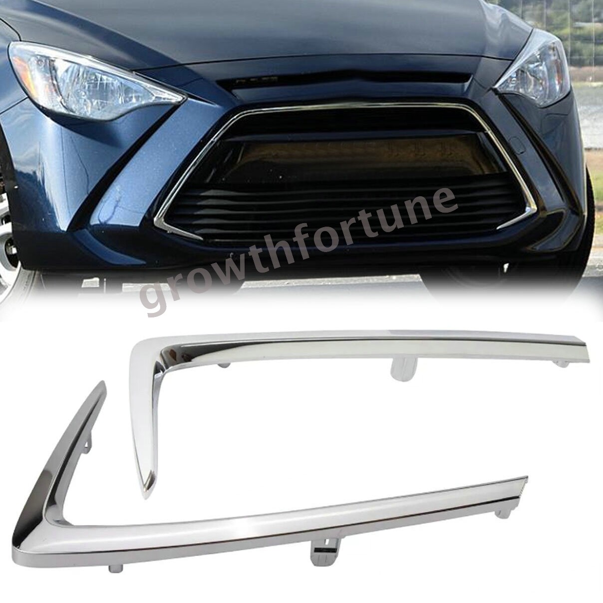 FRONT GRILLE CHROME STRIPS ATIV VERSION FOR TOYOTA YARIS - NDE STORE