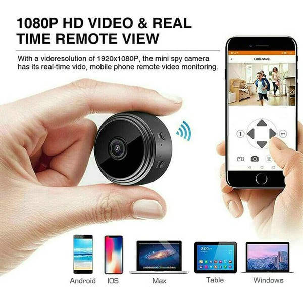 2Packs Mini Wireless Camera Security 1080P DVR Night Vision Remote Hidden Cam