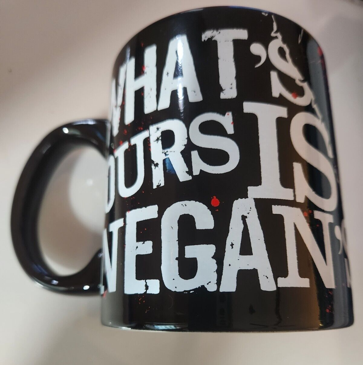 The Walking Dead What's Yours is Negan's Black Ceramic 11 oz