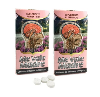 2 PACK ME VALE MADRE Tablet 2 Month Stress, Nervios, Dolor de Cabeza y Mas 120ct