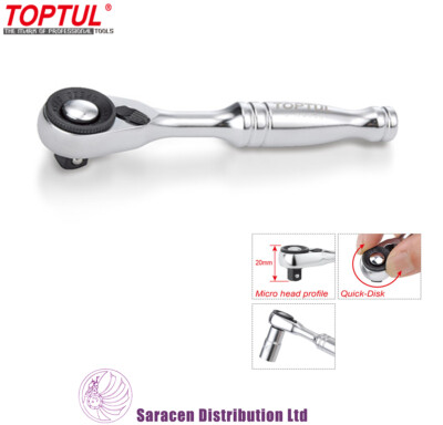 TOPTUL 1/4'' DRIVE MINI REVERSIBLE RATCHET - CHDU0801