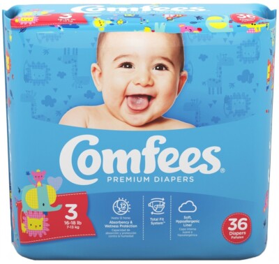 comfort care diapers size 3