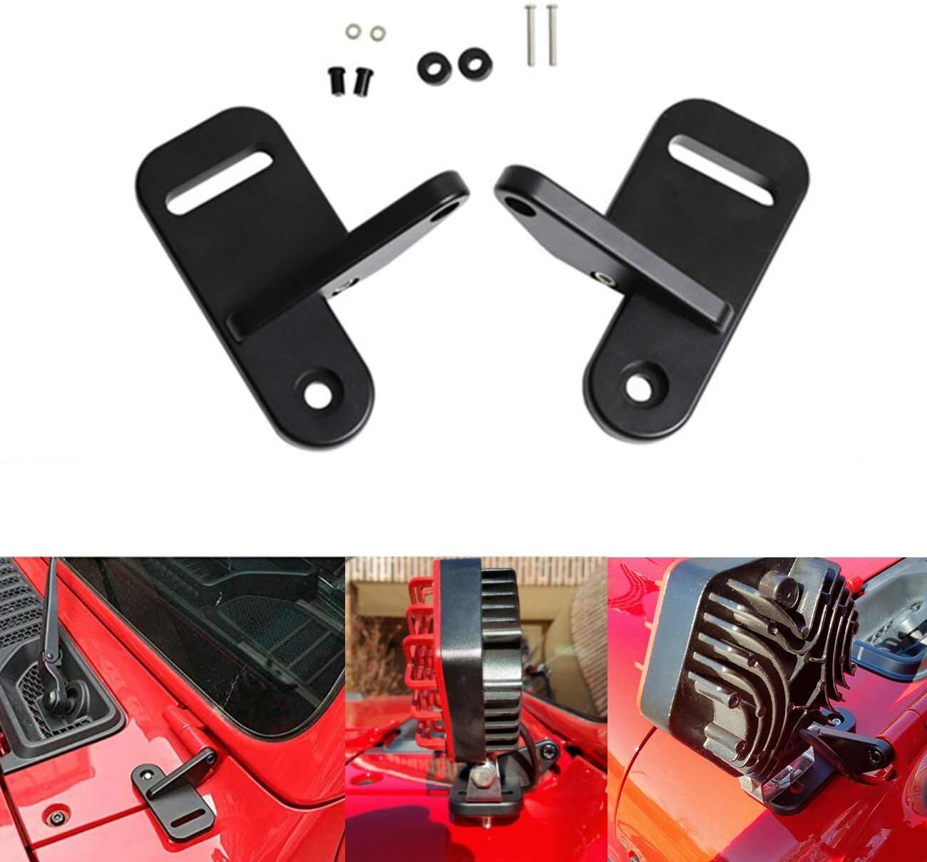 APillar LED Pod Light Mounting Brackets for Jeep Wrangler JL 2018 2019