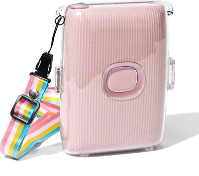 Fujifilm Instax Mini Link 2 Printer Case Clear Hard Cover with Shoulder Strap