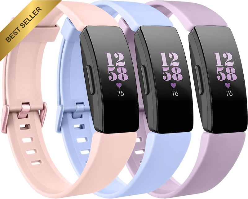 [3 Pack]Sport Straps for Fitbit Inspire 2 Bands & Fitbit Inspire HR Bands Women