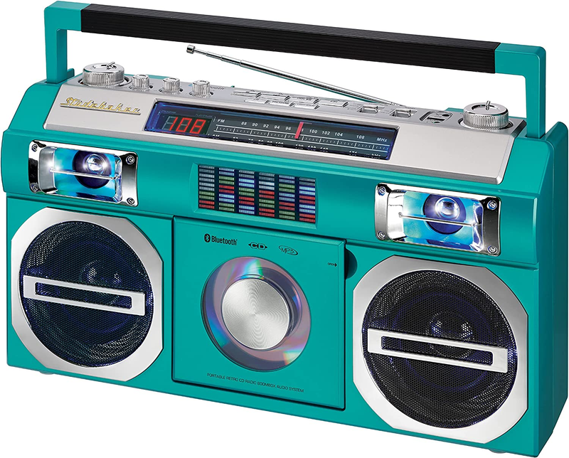 Studebaker Turquoise 80'S Retro Style Street Radio Bluetooth Boombox Wireless
