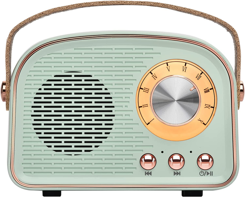 Retro Bluetooth Speaker,Wireless Vintage Speaker,Outdoors Wireless Portable Blue