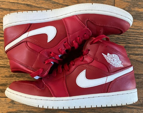 Nike Air Jordan 1 Mid Gym Red 2.0~ Mens Size 9~ 554724 600 Nike Air Jordan 1 Mid Gym Red 2.0~ Mens Size 9~ 554724 600