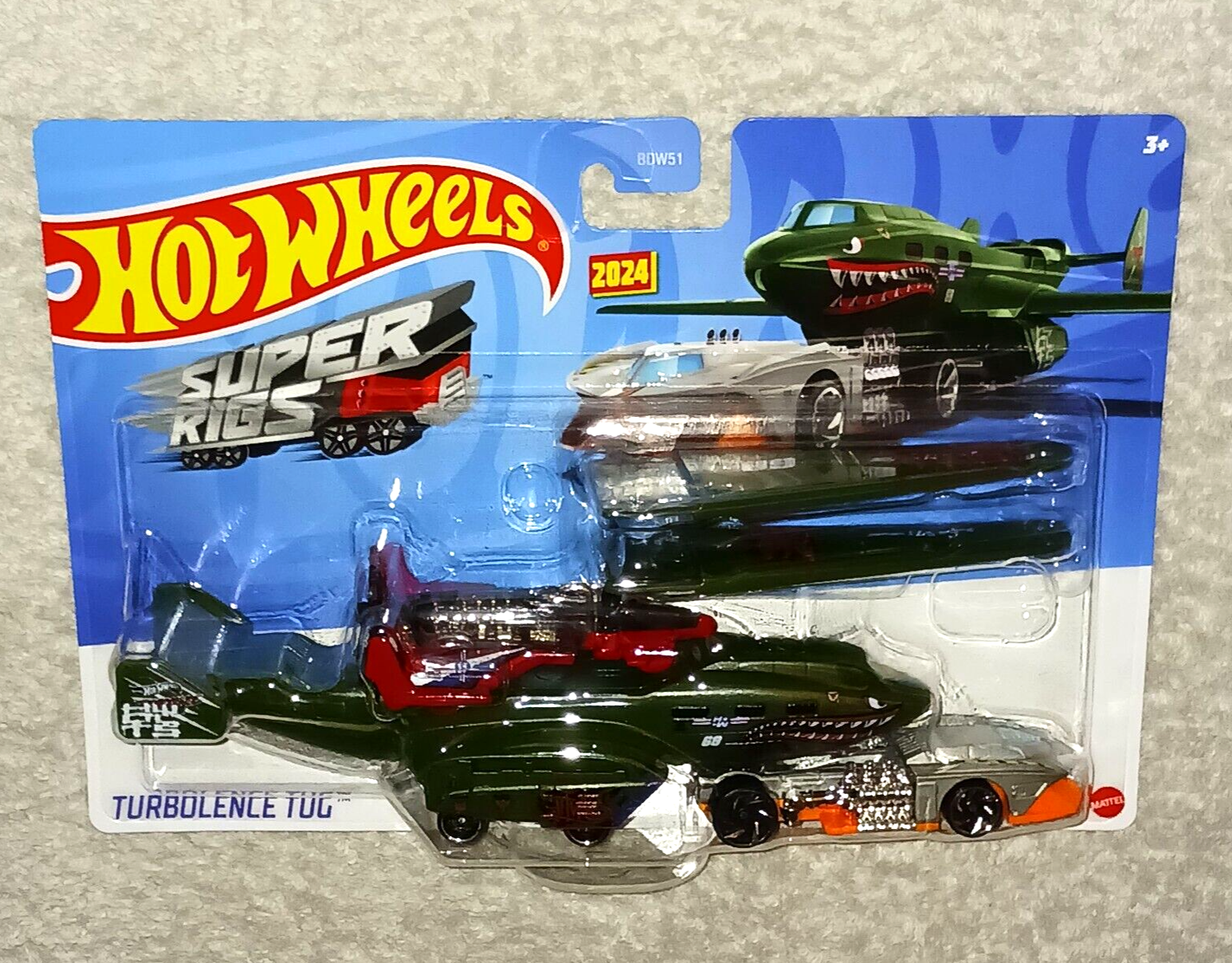 ミニカー Hot Wheels SUPER RIGS TURBOLENCE TUG Hot Wheels Super Rigs Turbolence Tug Diecast Car (Grey