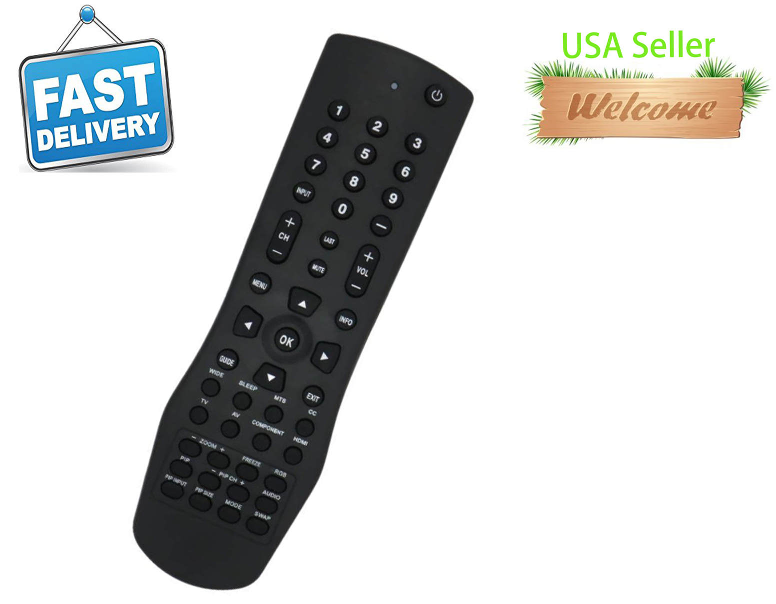 VR1 for Vizio TV Remote Control VA19LHDTV10A, VA220E,