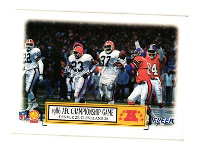 1995 Fleer Shell #3 1986 AFC Championship Game