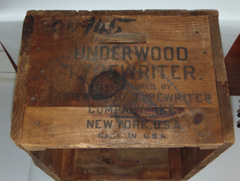ANTIQUE Wooden Shipping Crate UNDERWOOD TYPEWRITER Box