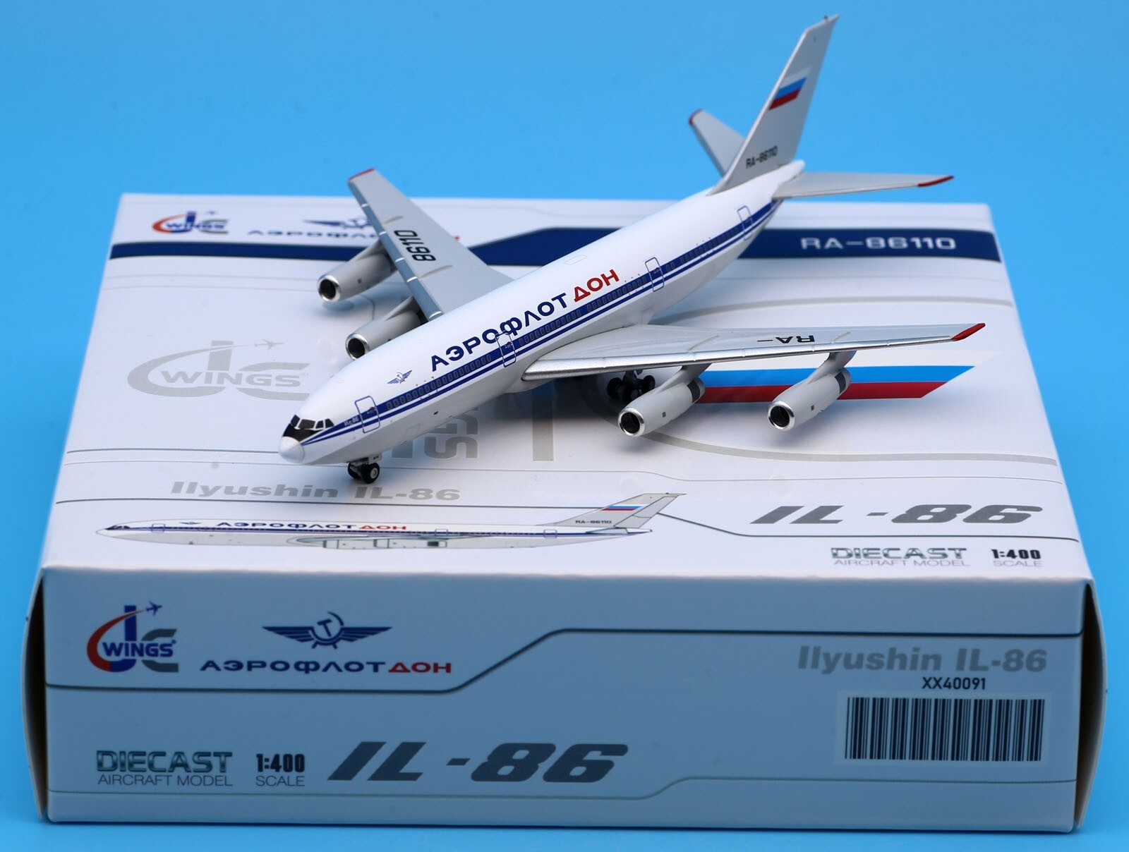 JC Wings 1:400 Aeroflot-Don Ilyushin IL-86 Diecast Aircraft JC Wings 1:400 Aeroflot-Don Ilyushin IL-86 Diecast Aircraft