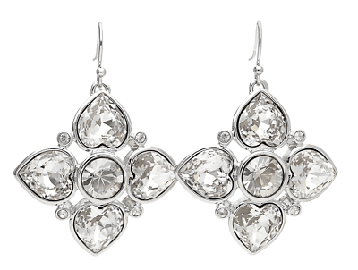 GUESS UBE91106 Парные женские серьги серебристого цвета С кристаллами Новинка