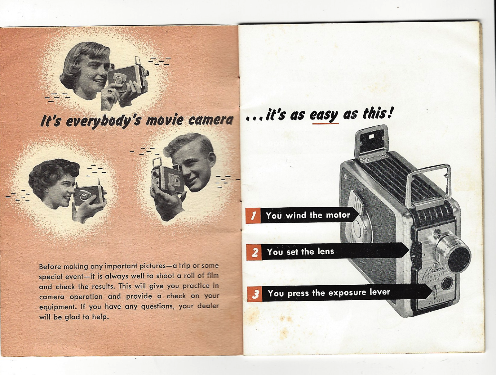 KODAK BROWNIE - F/1.9 - MOVIE CAMERA - MANUAL - FREE SHIPPING