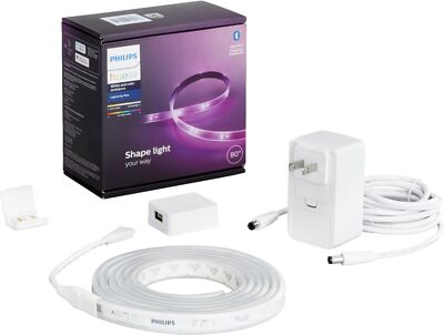Philips - Hue Bluetooth Lightstrip Plus 80-inch Base Kit - White and Color Am...