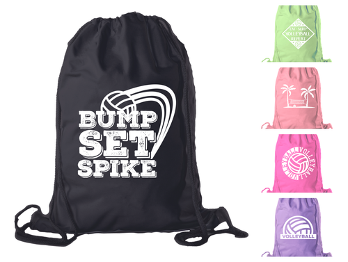 Mato & Hash Adult and Child Volleyball Cotton Drawstring Backpacks Bags BULK