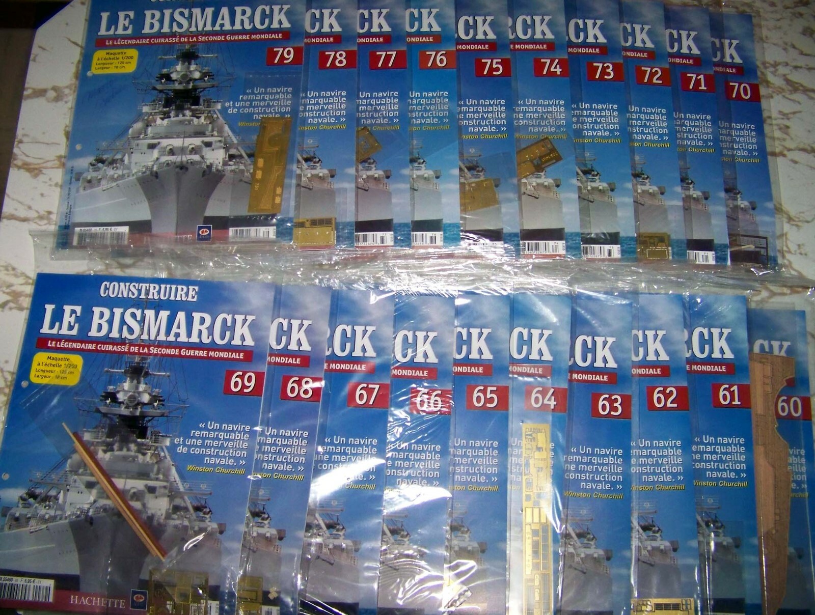 Bismarck 1:200 scale Hachette Deagostini Amati full series 1-140