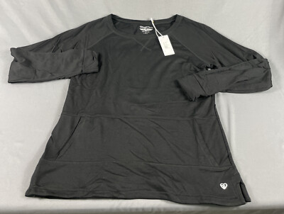 Straight Down Golf Pullover Womens Dakota Crew Large Black NWT MSRP $80