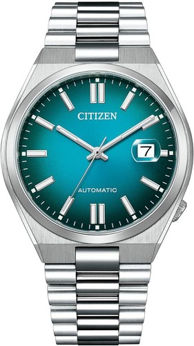 Pre-owned Citizen Automatic Nj0151-88x Tsuyosa Collection Green Mechanical Watch Men