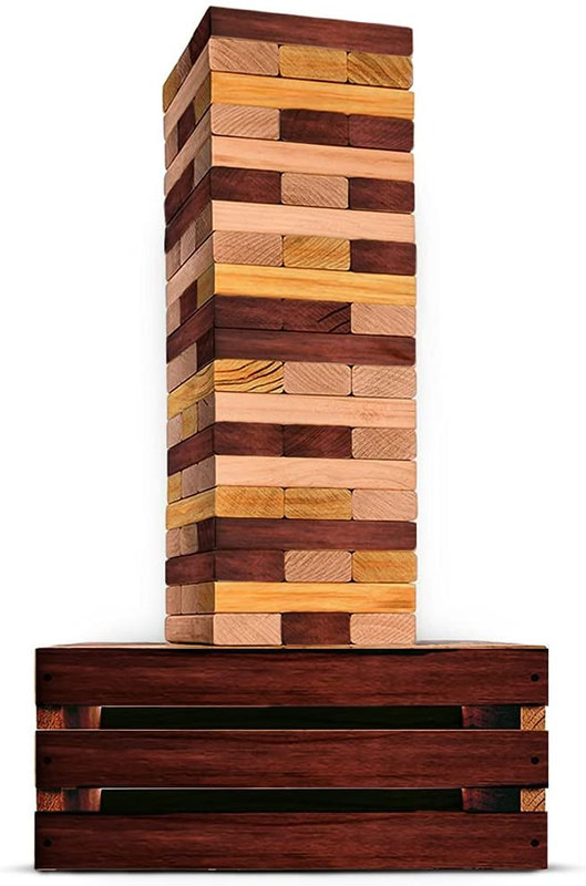 Outdoor Game Party Reclaimed Giant Tower Game 60 Large Blocks Storage Crate