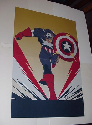Captain America Poster #18 Advances by John Cassaday