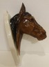Vtg Marutomoware Ceramic Brown Horse Head Wall Pocket Hand Painted Japan Rare