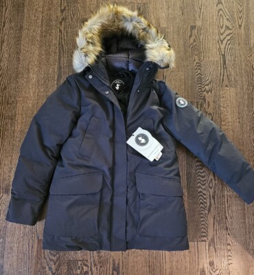 Save The Duck COPY Classic Faux Fur Hooded Arctic Parka Brown Coat $649 Sz M NWT