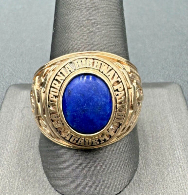 10k Gold Vintage California Highway Patrol Academy Ring Size 12.5