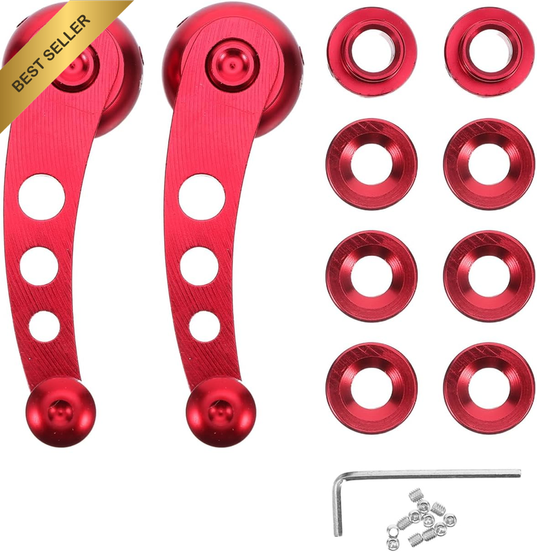 Universal Car Window Crank Handles Set with Aluminum Winder Crank Rocker Left Ri