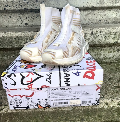 DOLCE & GABBANA Shoes White Sorrento High Top Trekking