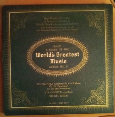 1958 Tchaikovsky Album #5 Basic Library Of The World's Greatest Music LP EX