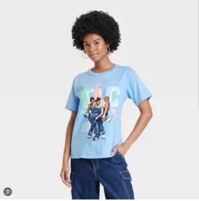 TLC Retro Graphic Rap Tee Blue Women Size Small NWOT