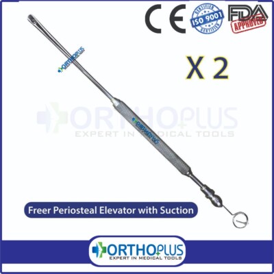 Orthoplus Freer Septum Periosteal Elevator with Suction 8'' - Pack of 2 Pcs