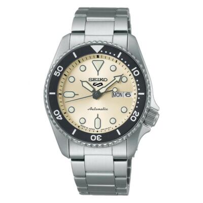 Pre-owned Seiko 5 Sports Sbsa227 White Dial Automatic Mechanical Diver Men Watch