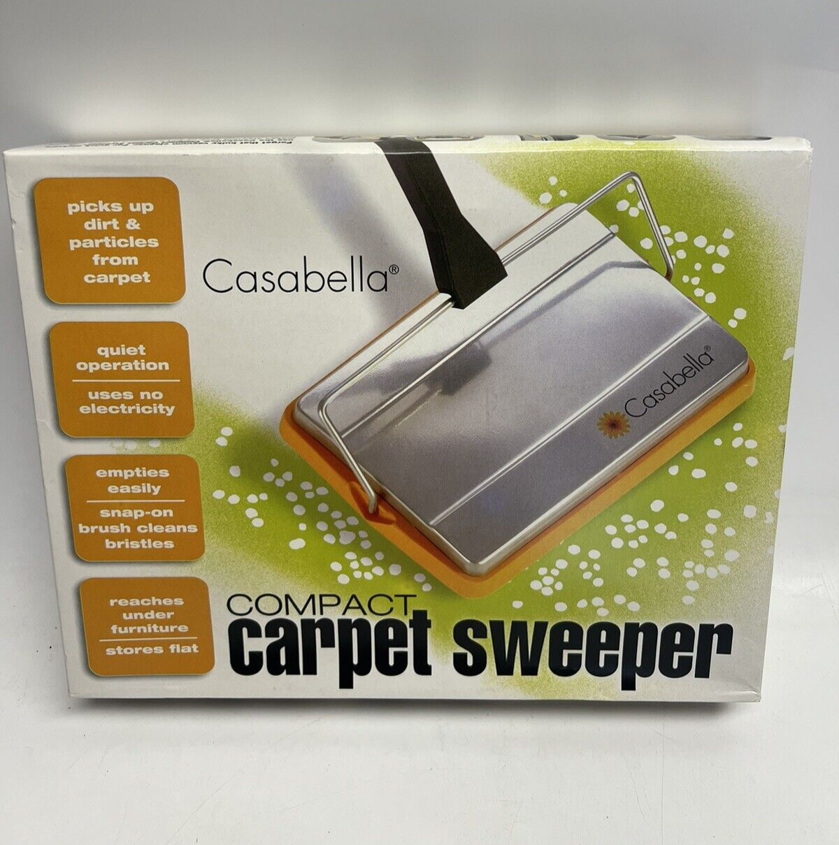 VINTAGE SEALED NEW Casabella Compact Style Carpet Sweeper Cleaning Vacuum