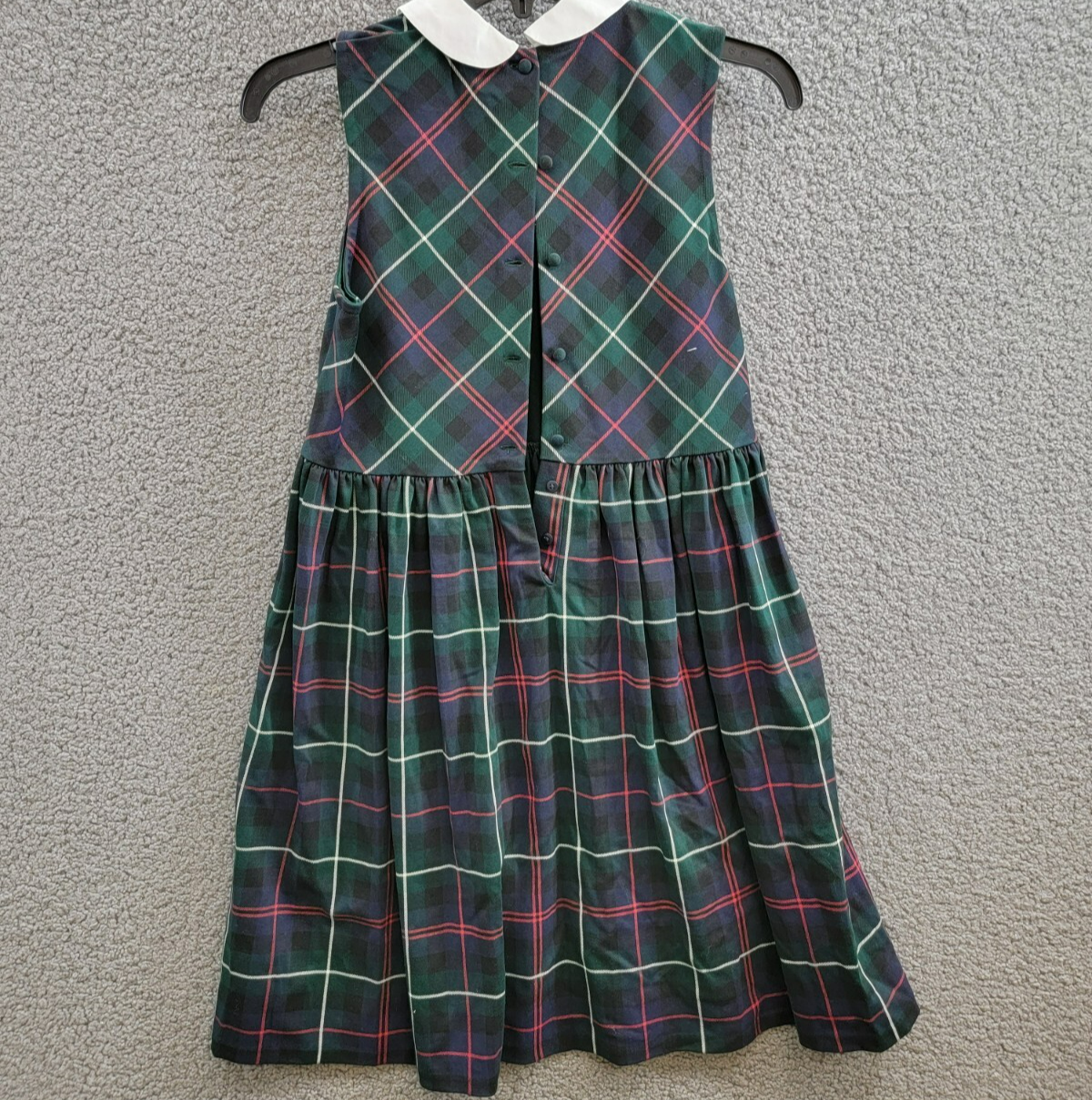 Polo Ralph Lauren Plaid Ponte Dress Big Girls XL (16) Multi Button Back Closure - Picture 9 of 16