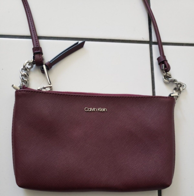 Calvin klein burgundy best sale purse