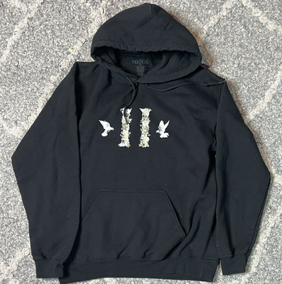 Migos Culture 2 II Black Hoodie Mens M Pacsun Exclusive Quavo Offset Takeoff