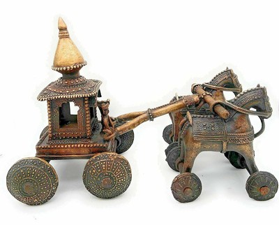 Antique Vintage Indian Brass Camel Cart Showpiece Home Decor Statue Figurine