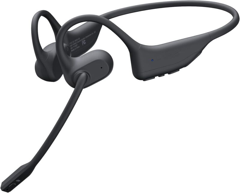 Open Ear Headphones with Mic, Bluetooth Headset with Microphone, AI