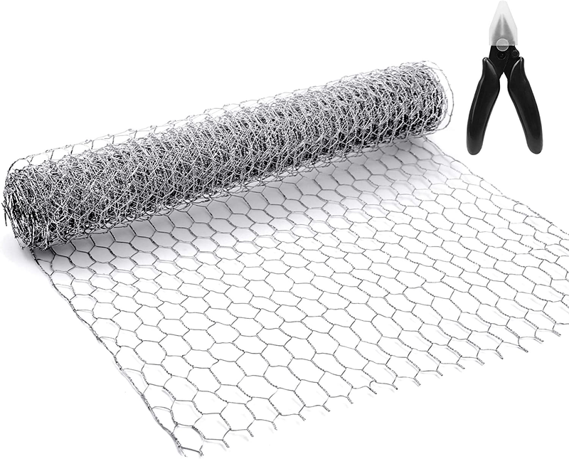 BSTWM Chicken Wire Net for Craft Projects,3 Sheets Lightweight Galvanized Hexag
