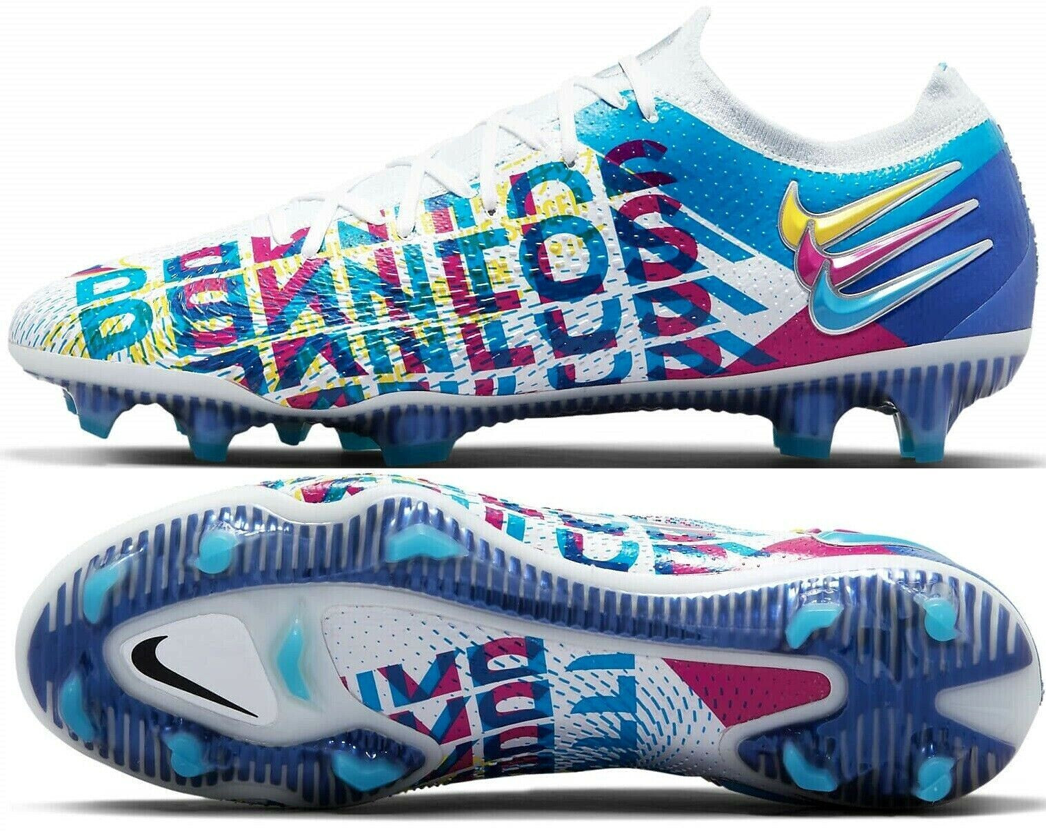 

Мужские футбольные кроссовки Nike Phantom GT Elite 3D FG Chlorine Blue Pink Blast CZ3457-467 размер 13, Синий, Nike Phantom GT Elite