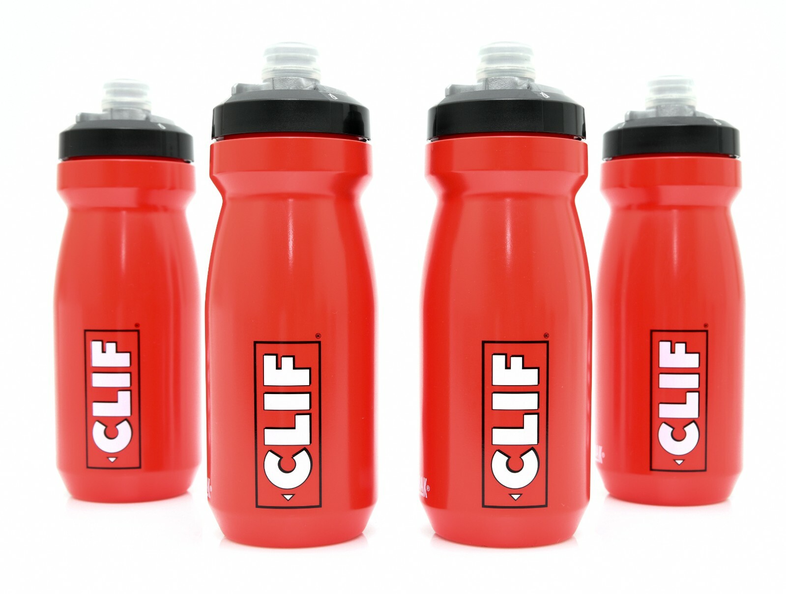 CamelBak Podium CLIF BAR 21 Oz Water Bottle 4 PACK Red Black Bike Run Cycle Race